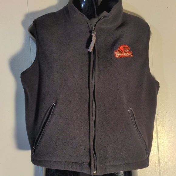 Terry Fleece Oregon State Zip up Vest - Picture 1 of 4